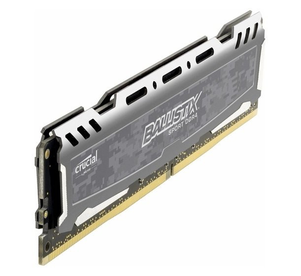 Crucial Ballistix Sport LT Gray 8GB DDR4-2400 UDIMM Gaming Ram - BLS8G4D240FSB