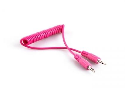 S-link SL-SP3 1m Stereo M/M Pembe Spiral Ses Kablosu