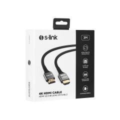 S-link SLX-HD4K03 19+1 HDMI to HDMI 3m Metal v2.0 4K (4096*2160) 60Hz Kablo