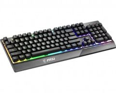 MSI GG VIGOR GK30 TR GAMING KEYBOARD MEKANIK HISLI 6 BOLGE RGB LED AYDINLATMA SIVI DOKULMESINE DAYANIKLI OYUNCU KLAVYESI