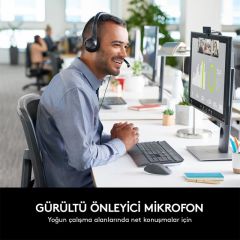 LOGITECH H390 USB GÜRÜLTÜ ÖNLEYİCİ MİKROFONLU KULAKLIK-SİYAH 981-000406