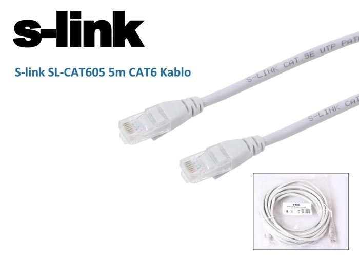 S-link SL-CAT605 5m CAT6 Kablo