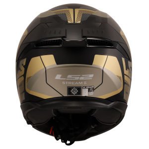 Ls2 Stream 2 Kask Road Mat Siyah Gold Gri