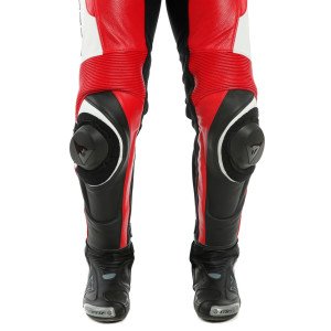 Dainese Assen 2 Perforeli Deri Tulum Beyaz Kırmızı