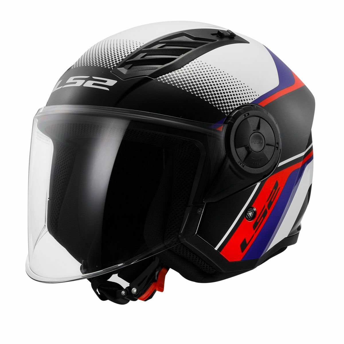 Ls2 Airflow 2 Kask Rush Beyaz Mavi Kırmızı