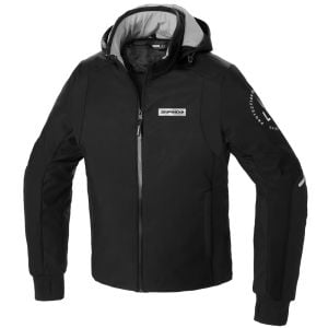 Spidi Hoodie Armor H2Out Ceket Siyah Beyaz