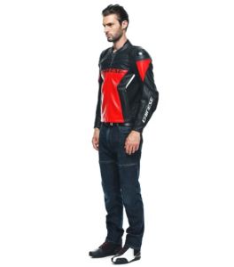 Dainese Racing 4 Deri Mont Lav Kırmızısı Siyah