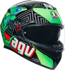 Agv K3 Kask Kamaleon Siyah Kırmızı Yeşil