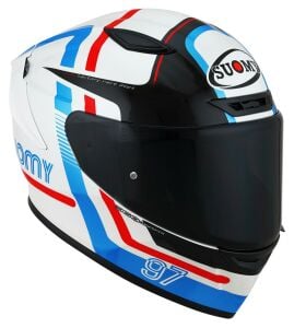 Suomy Track-1 Kask Ninety Seven Kırmızı Beyaz