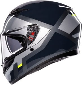 Agv K3 Kask Shade Gri Sarı Fluo