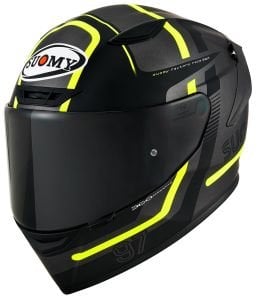 Suomy Track-1 Kask Ninety Seven Gun Metal Sarı