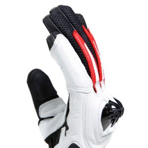 Dainese Mig 3 Deri Eldiven Black White Red