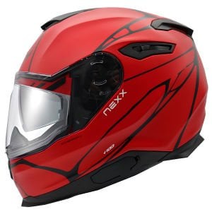 Nexx Y.100 Kask B-Side Mat Siyah Kırmızı