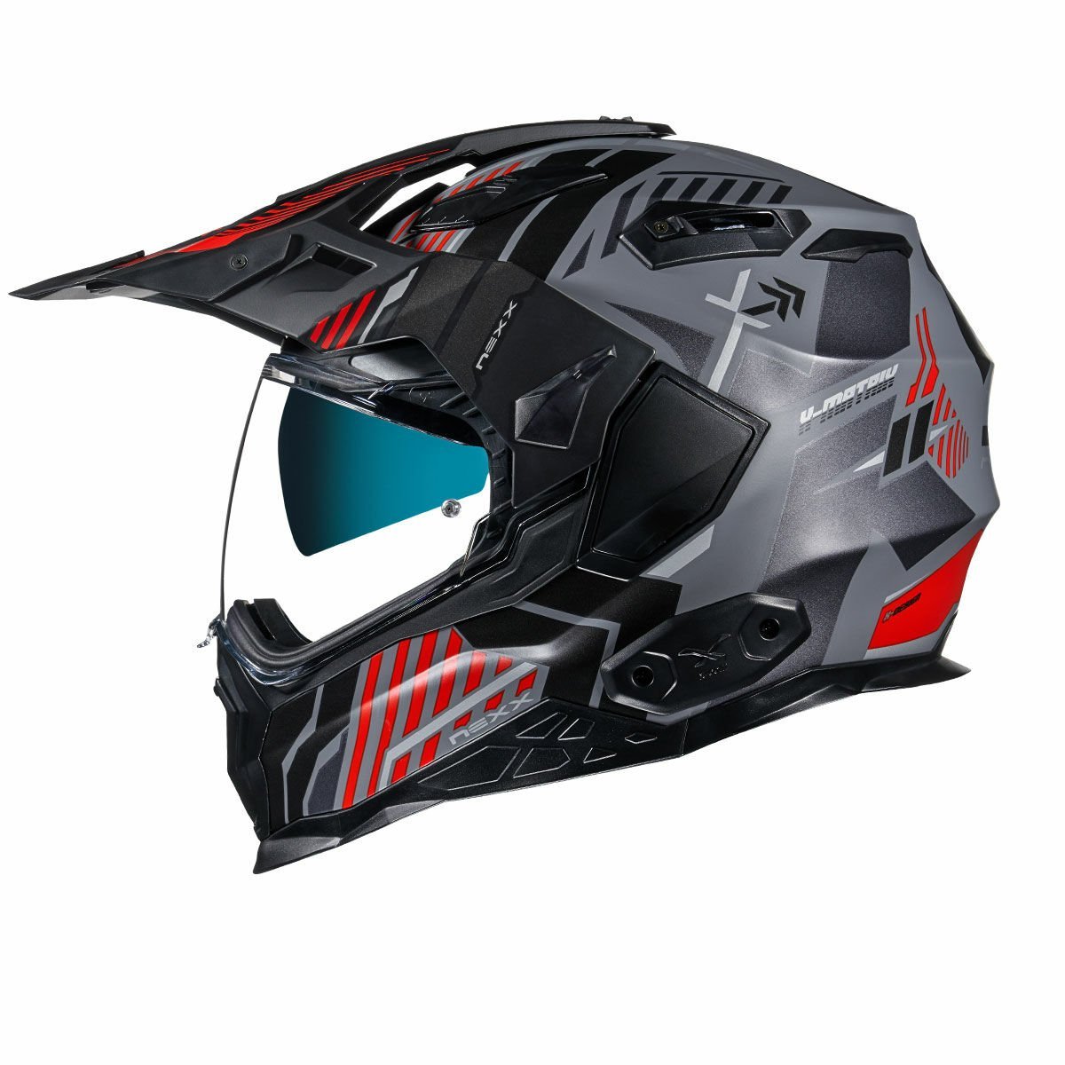 Nexx X.Wed 2 Kask Wild Country Mat Gri Kırmızı