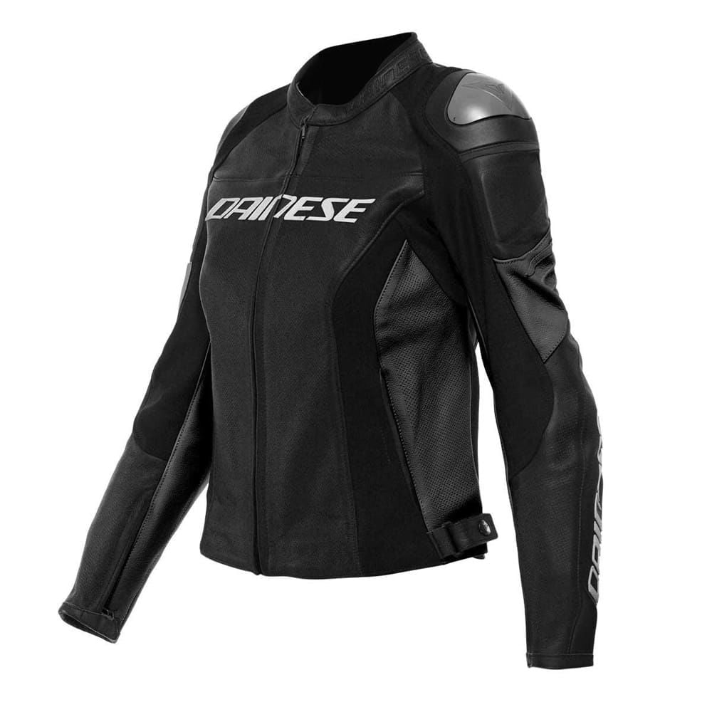 Dainese Racing 4 Kadın Deri Ceket Pref. Siyah