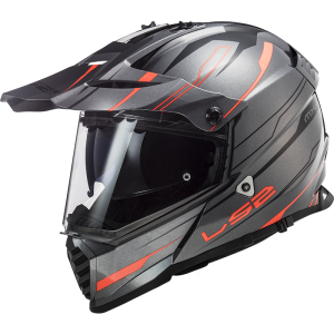 Ls2 Pioneer Evo Knight Kask Titanium Turuncu