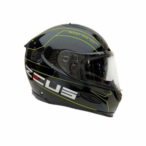 Zeus Kask ZS-1800B Gloss Carbon Fluo Sarı