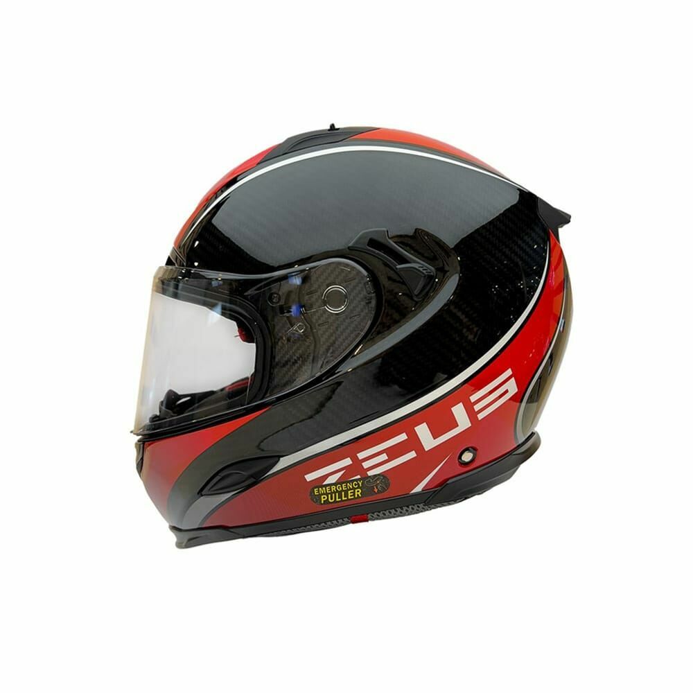 Zeus Kask ZS-1800B Gloss Carbon Kırmızı