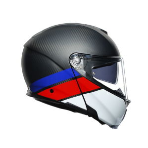 AGV Sport Modular Kask Carbon Kırmızı Beyaz