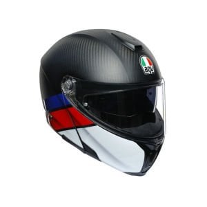 AGV Sport Modular Kask Carbon Kırmızı Beyaz