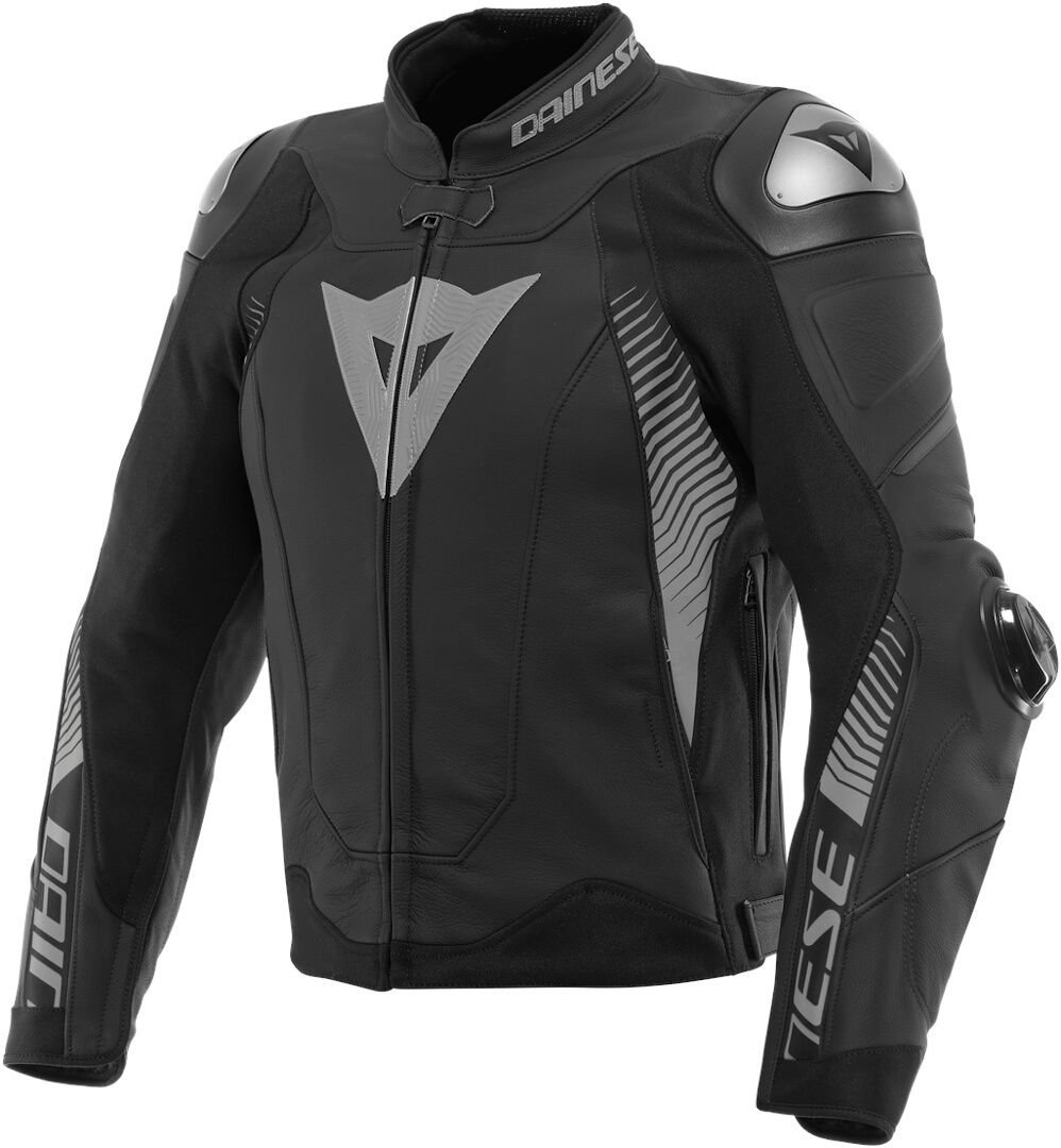 Dainese Super Speed 4 Deri Ceket Antrasit Siyah