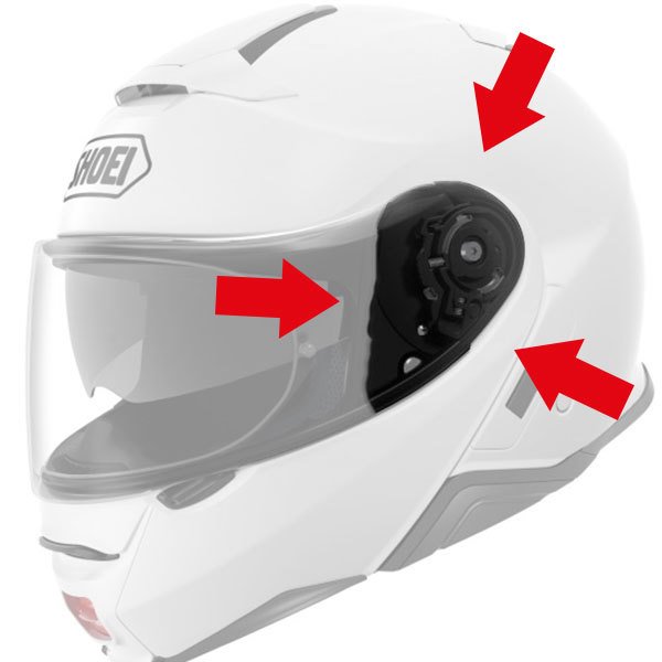 Shoei Cns-3 Kask Yan Kapak Set (Neotec 2)