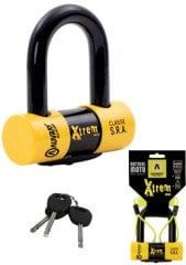 XTREM MINI U DİSK KİLİDİ 52X65mm+HATIRLATMA KABLOSU