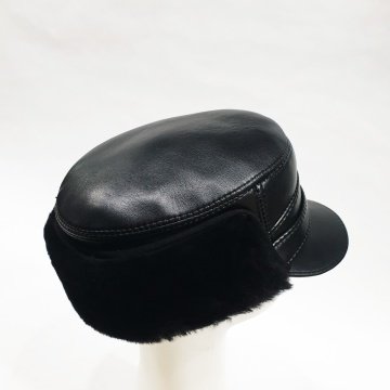 Amerikan Model Siyah Renk Deri Şapka