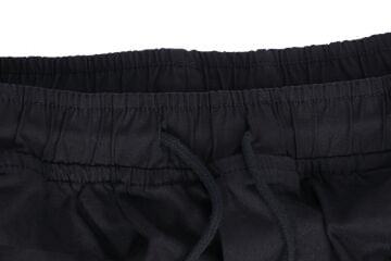 Battal Beden Çok Cepli Beli Lastikli Pantolon Siyah Renk