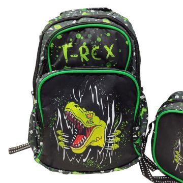 T-rex Baskılı Erkek Çocuk Okul Sırt Çantası