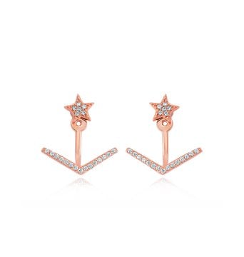 Beyaz Zirkon Taşlı Ear Cuff Küpe