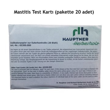 Mastit Test Kartı (20'li) - Hauptner
