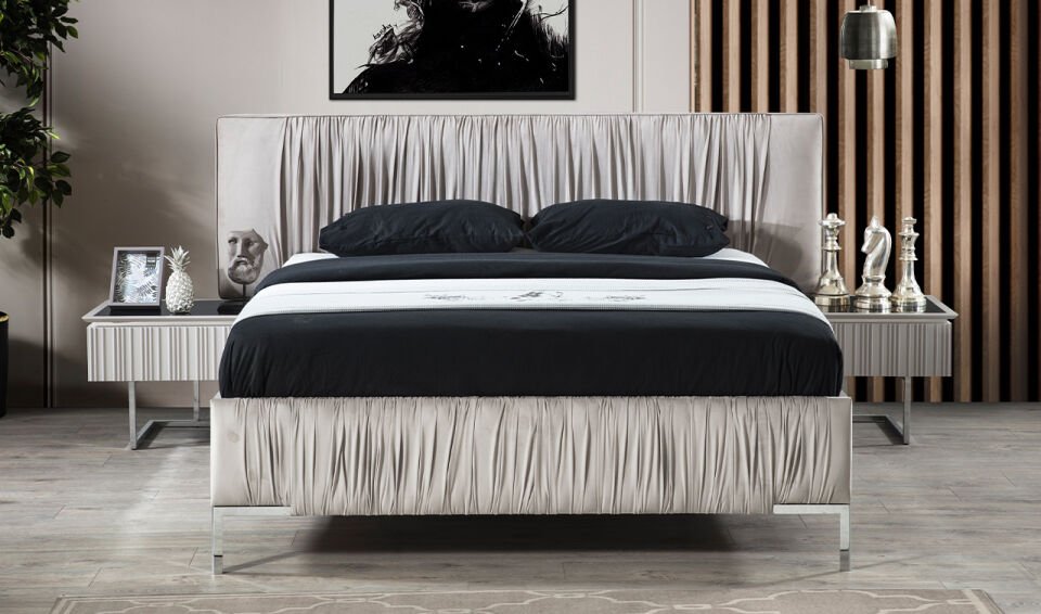 Silver Modern Yatak Odası Takımı | Bazalı