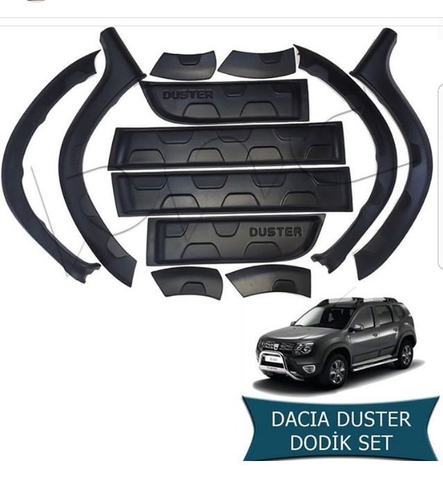 Dacia duster dodik ve kapı koruma çamurluk kaplama plastik 2010 / 2017