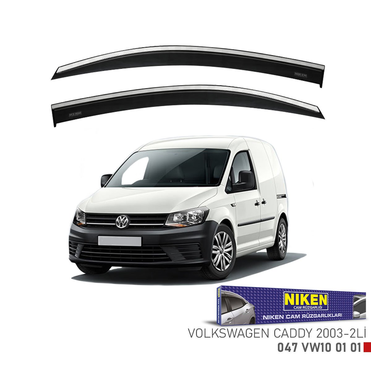 Vw caddy cam rüzgarlığı kromlu 2003 / 2020 niken