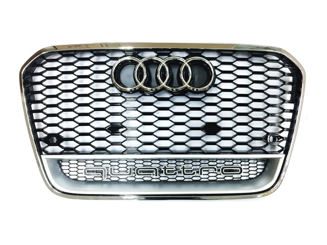 Audi a6 rs6 ön panjur ızgara 2012 / 2014 krom siyah quattro