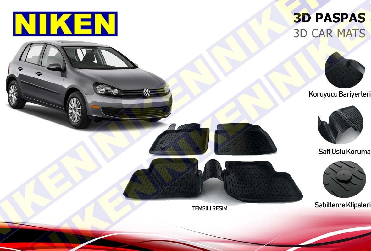 Vw jetta 3d havuzlu paspas 2006 / 2011 niken