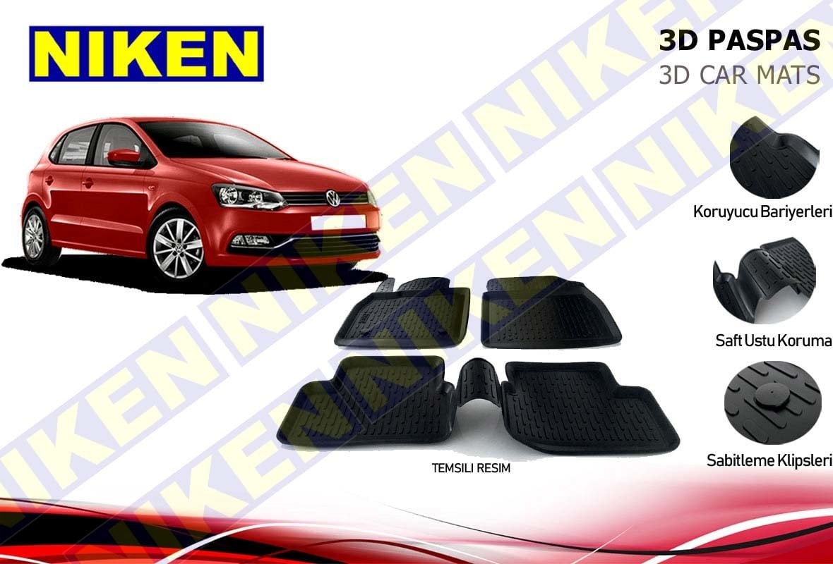 Vw polo 6r 3d havuzlu paspas 2009+ niken