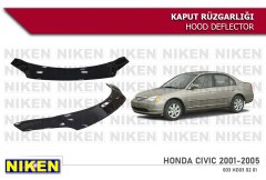 Honda civic için uygundur kaput rüzgarlığı koruyucu 2001 / 2005