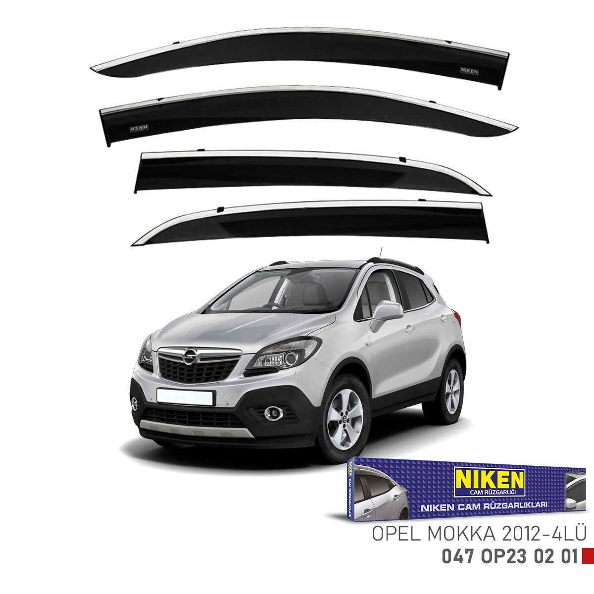 Opel mokka cam rüzgarlığı kromlu 2012+ niken