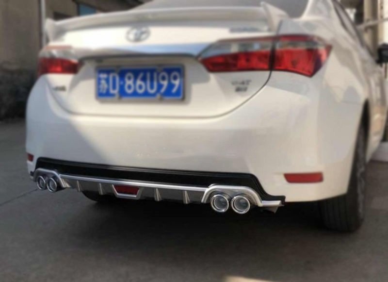 Toyota corolla difüzör arka tampon eki gri 4çıkış 2016+