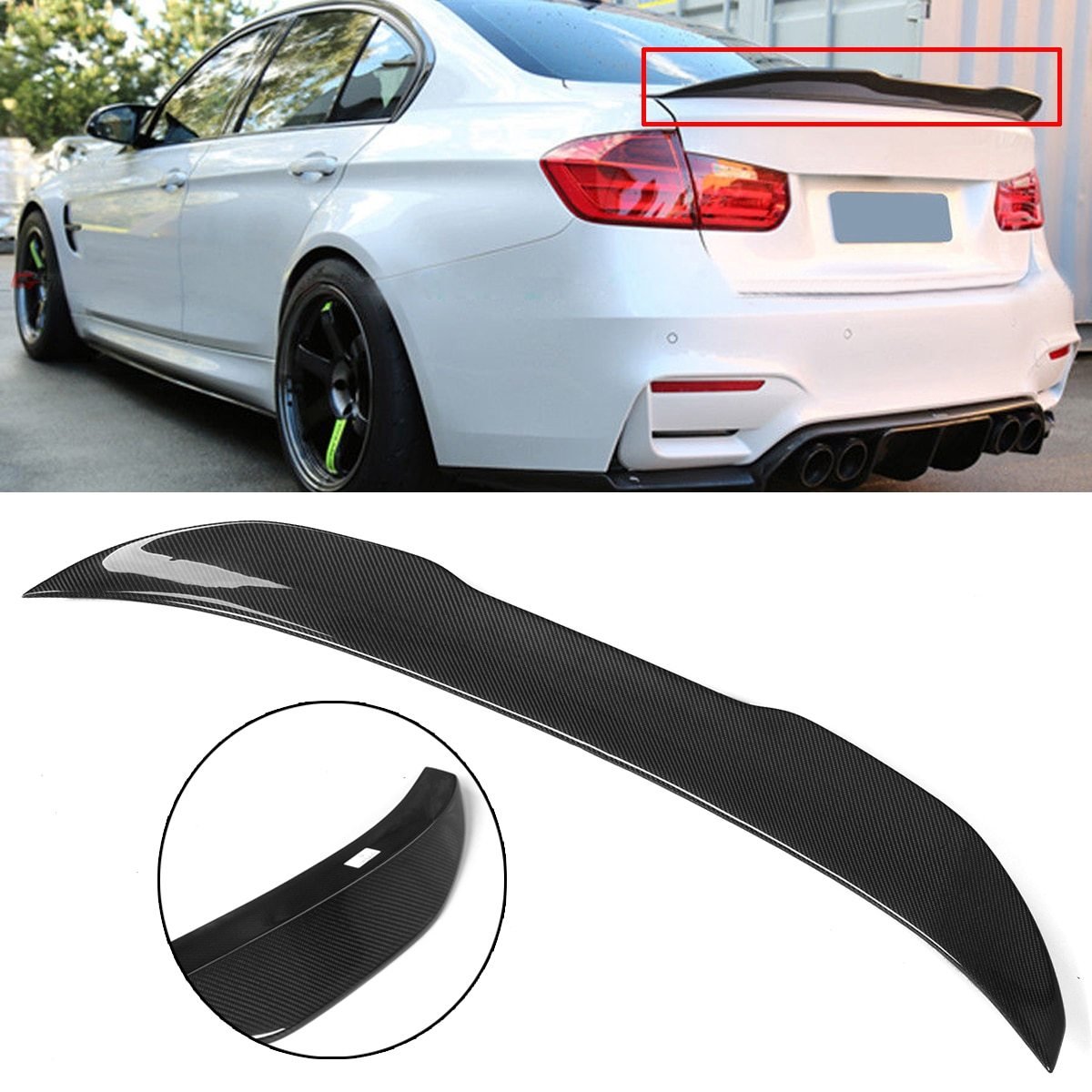 Bmw f30 psm bagaj üstü spoiler siyah boyalı 2012 / 2018