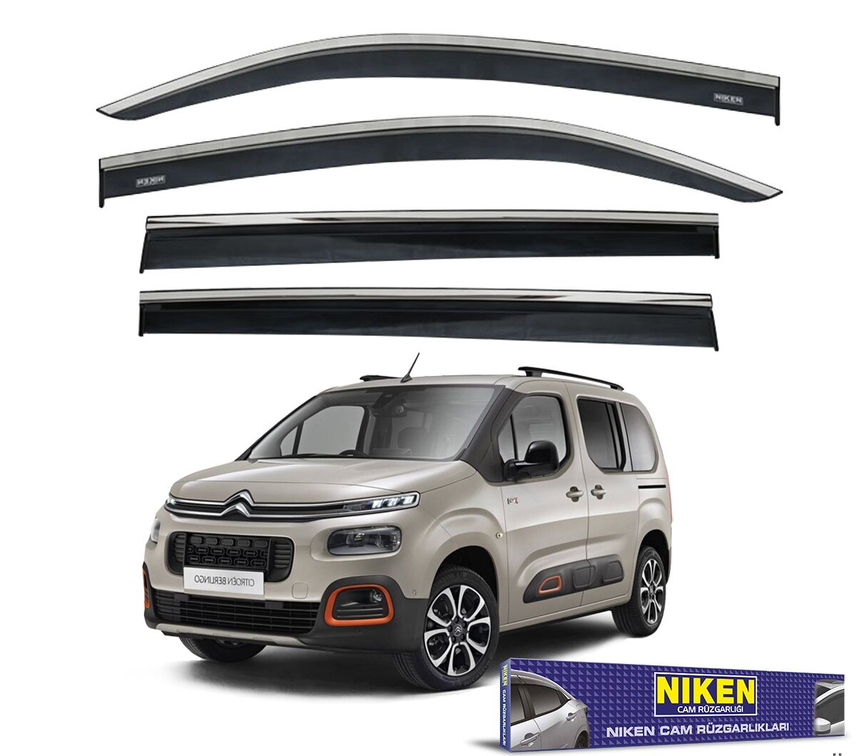 Citroen berlingo cam rüzgarlığı kromlu 2019+ niken