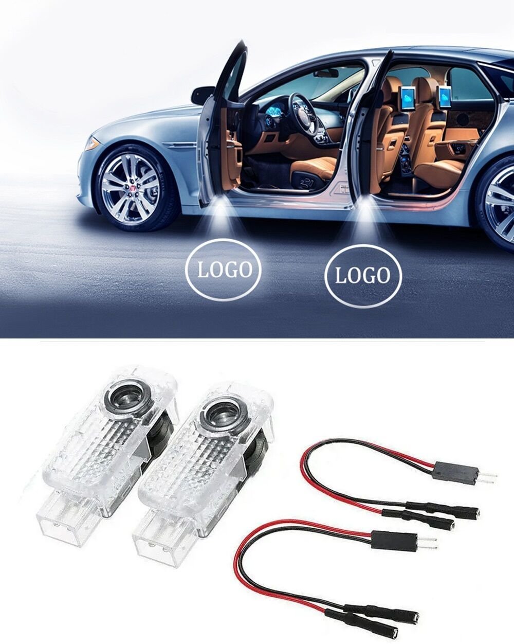 Audi a2 kapı altı ışık lazer led logo hoşgeldin aydınlatması