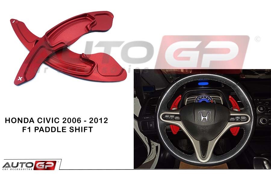 Honda civic fd6 uyumlu typer fn2 direksiyon f1 vites kulakçık paddle shift kırmızı 2006 / 2012