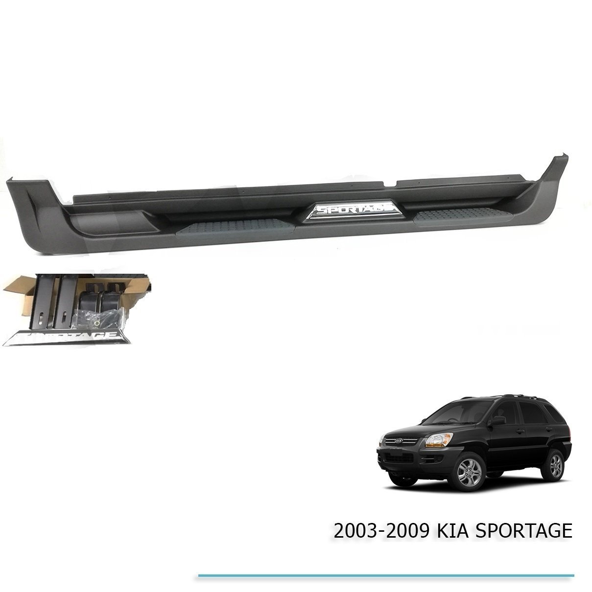 Kia sportage yan basamak marşbiyel koruma füme 2003 / 2009