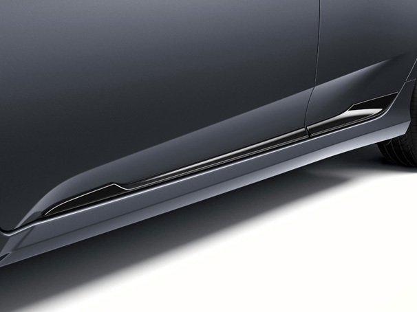 Honda civic fk7 uyumlu kapı alt çıtası siyah ( geniş model ) 2016+