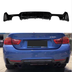 Bmw f32 f33 f36 arka tampon difüzörü 4 çıkış piano black