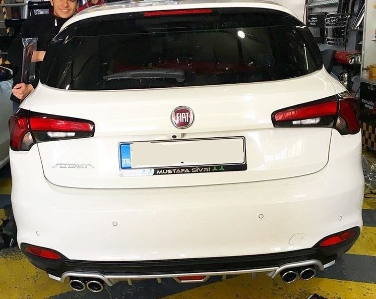 Fiat egea hb difüzör arka tampon eki 4egzoz