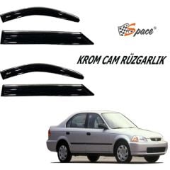 Honda civic uyumlu cam rüzgarlığı kromlu 1996 / 2001